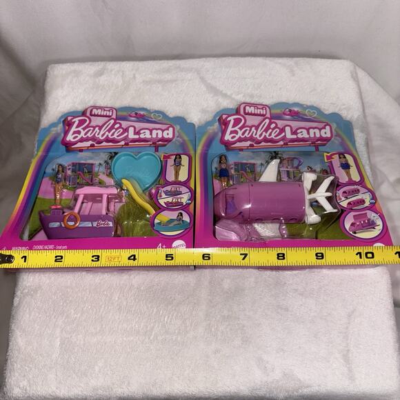 Barbie Mini Barbie Land Dolls & Toy Boat and Airplane Playsets LOT OF TWO NEW - Picture 8 of 8